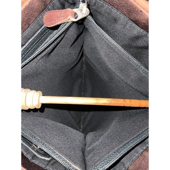 Coach Vintage Neoprene And Leather Brown Tote Bag Purse With Hangtag - Picture 12 of 15